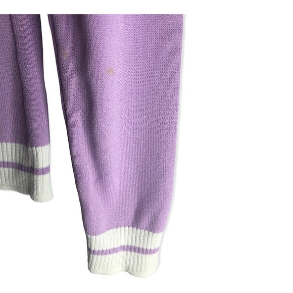Finity Vintage Lilac One Buttoned Stripe Detail Cardigan - Picture 4 of 5